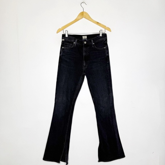 Citizens of humanity Georgia high-rise boot cut jeans Black Split Size 27 - Picture 3 of 8